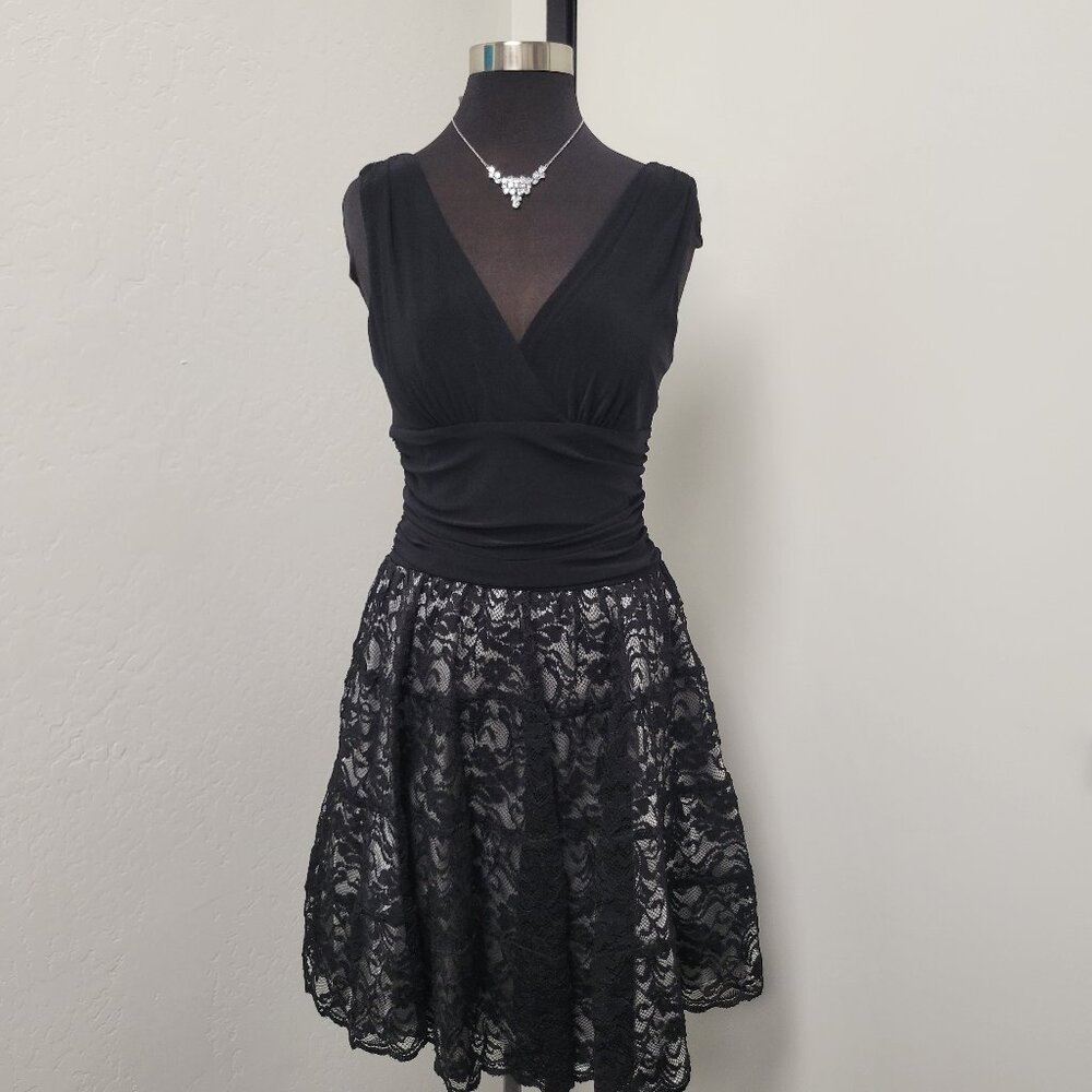 Black and Silver Cocktail Dress